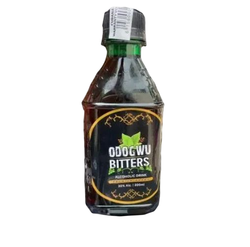 Odogwu bitters is a herbal alcoholic drink which contains an ancient herbal mix which also includes honey and ginger. 